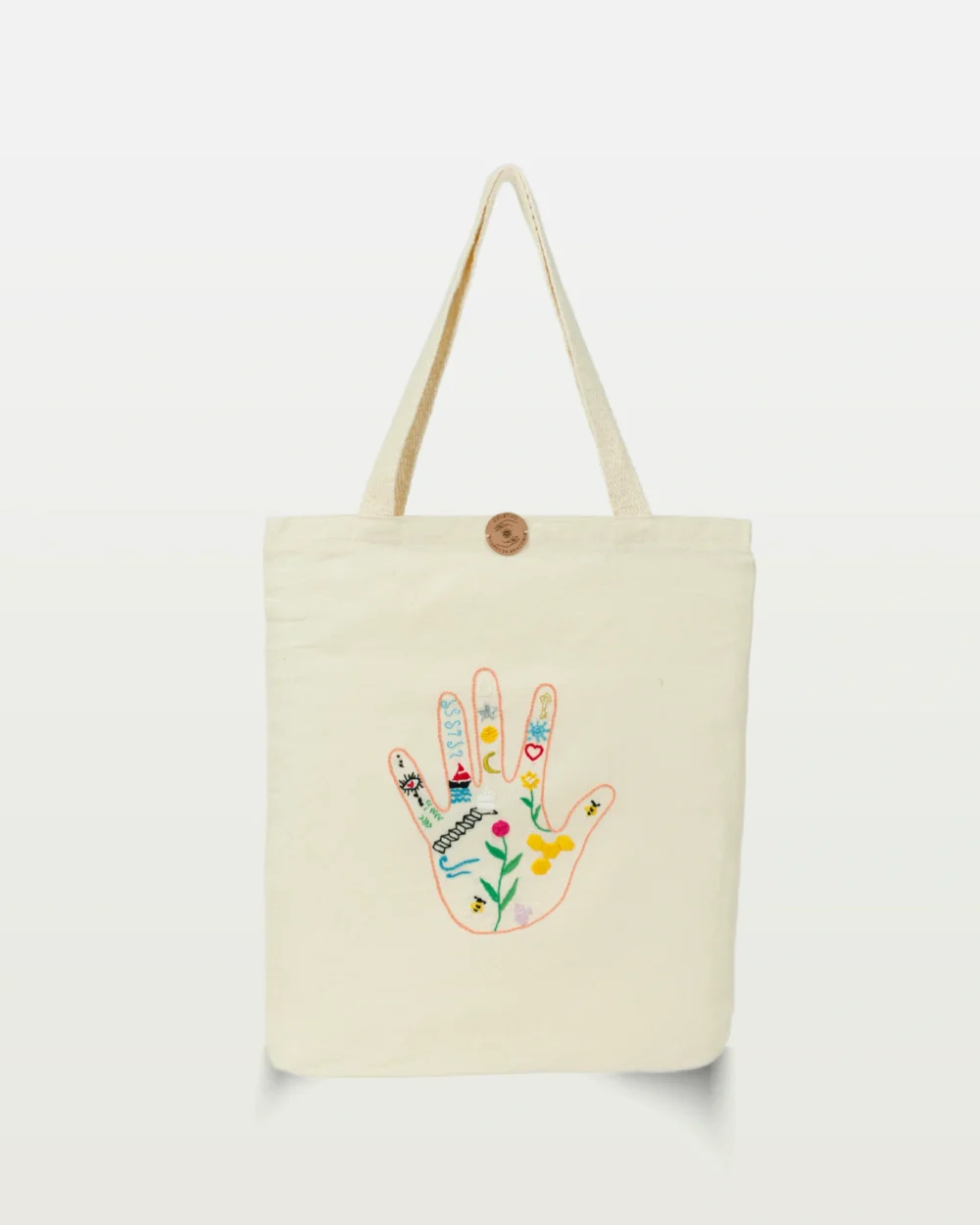 Bolsa Bordada à Mão Mão de Sabedoria