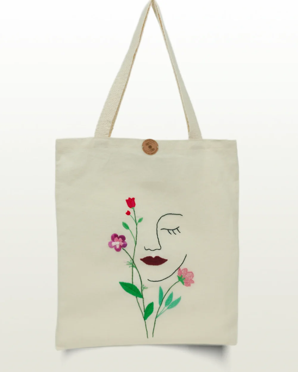 Bolsa Bordada à Mão Flores Que Me Habitam